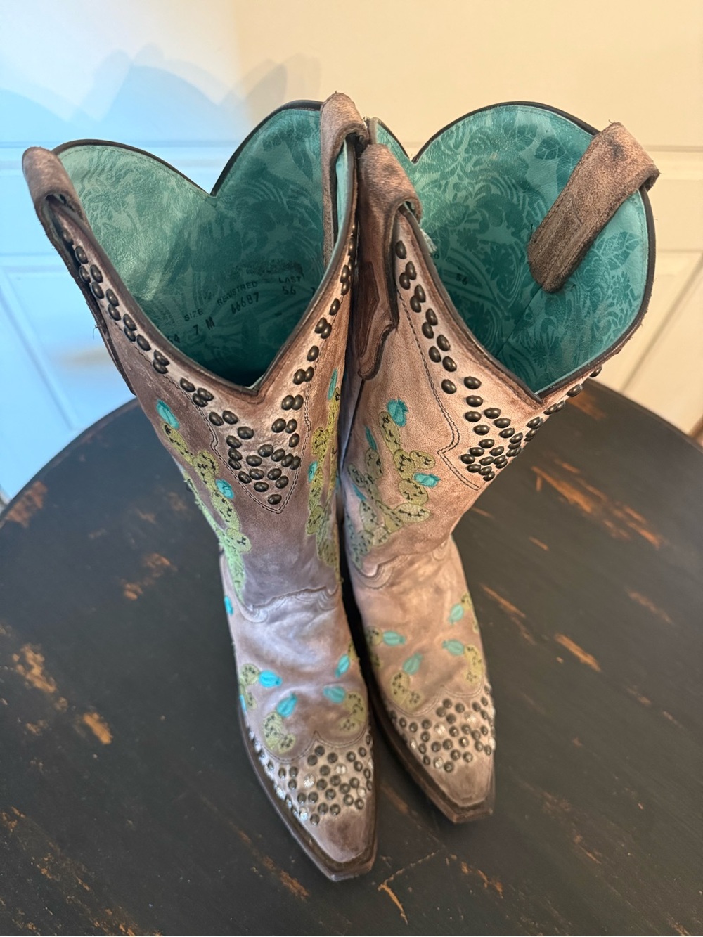 Corral Tobacco Nopal Cactus Ladies Boots - Picture 2 of 3
